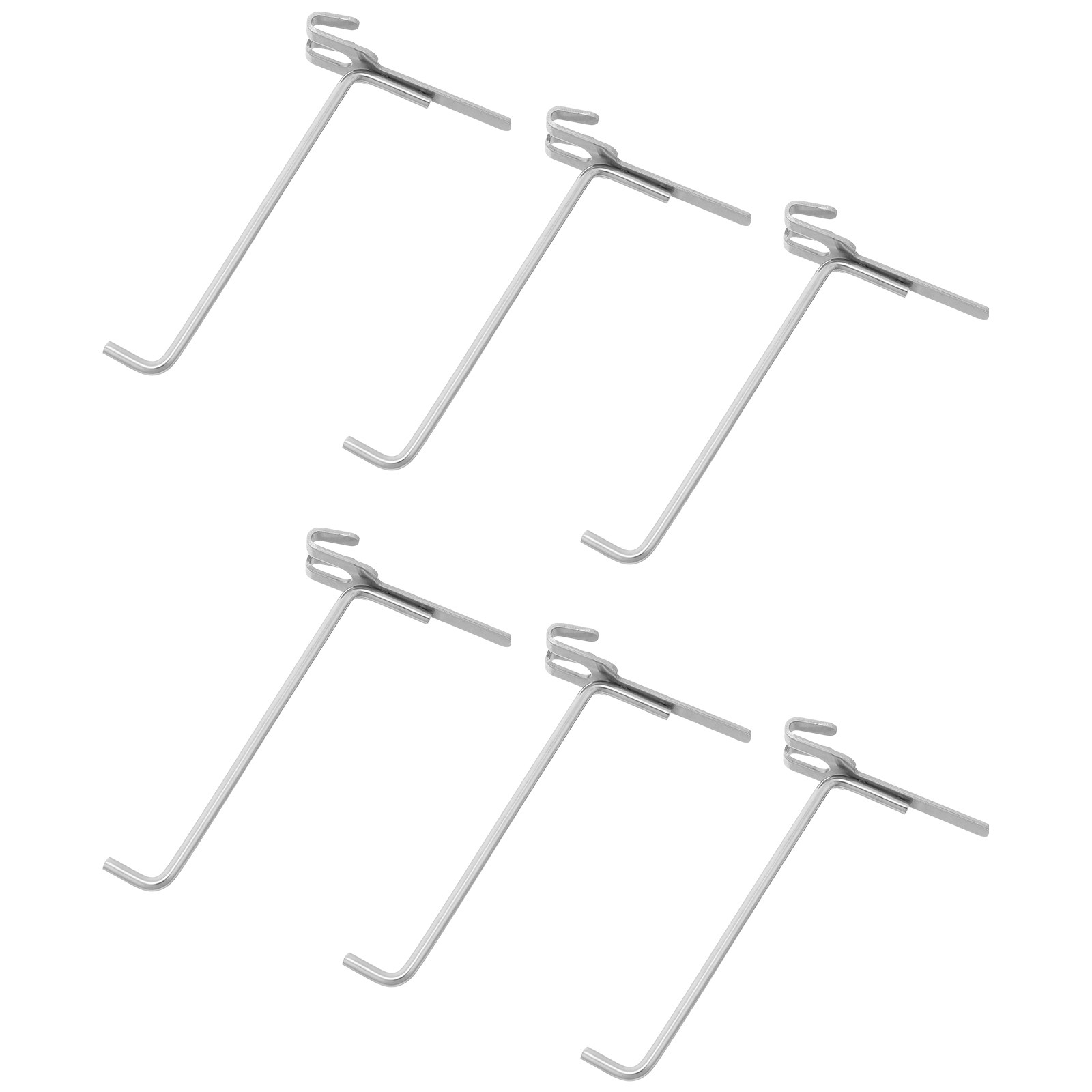Workshop Tools Shelf - 6Pcs Stainless Steel Pegboard Hooks Universal