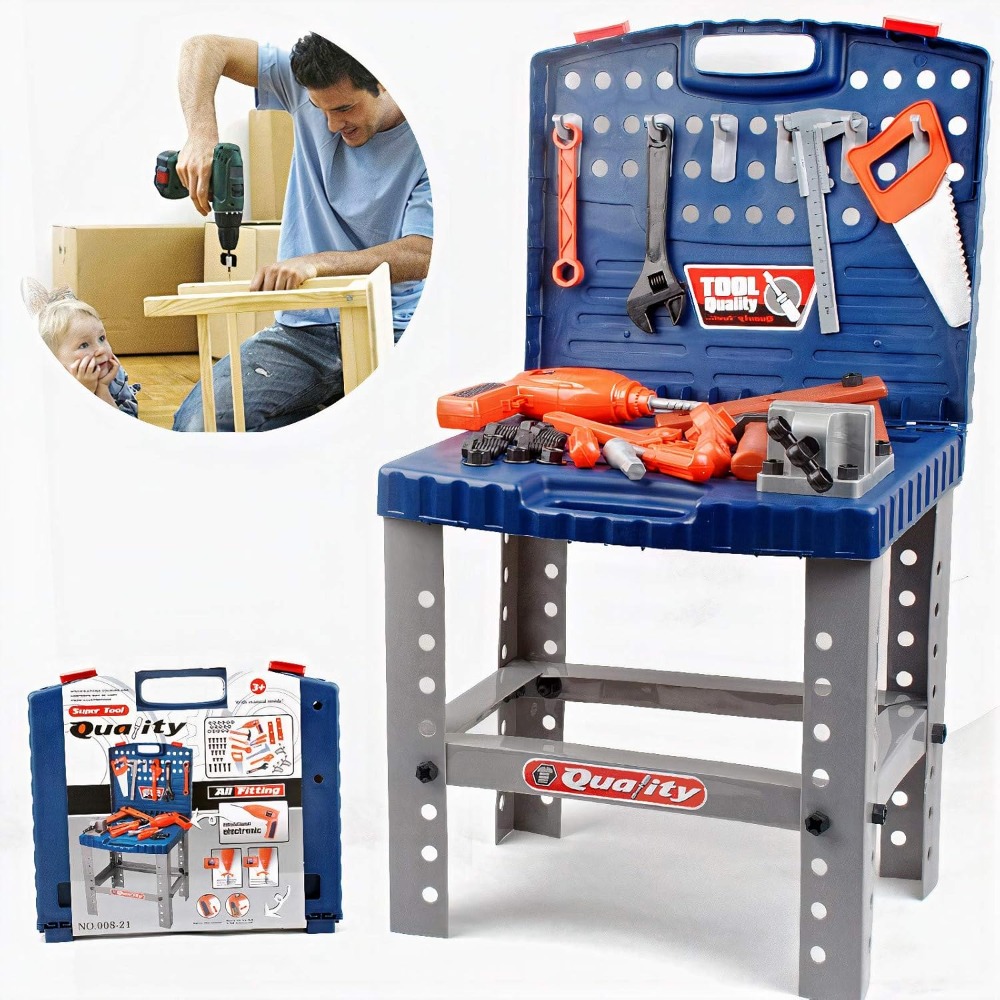 Kids Toy Tool Workbench with R - Tools Workshop For Kids ulasan dan harga