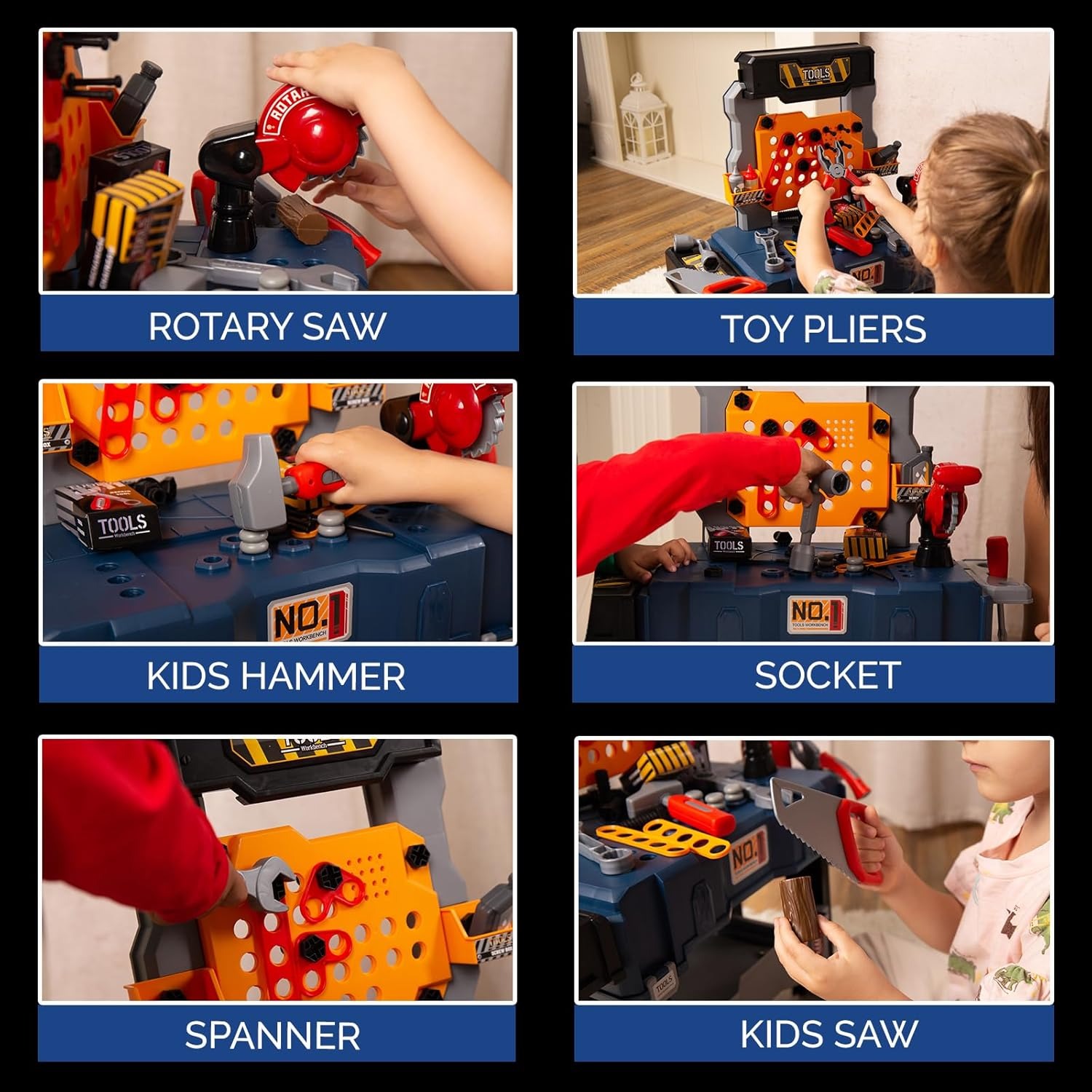 65PCS Kids Tool Bench Set Pret - Tools Workshop For Kids ulasan dan harga