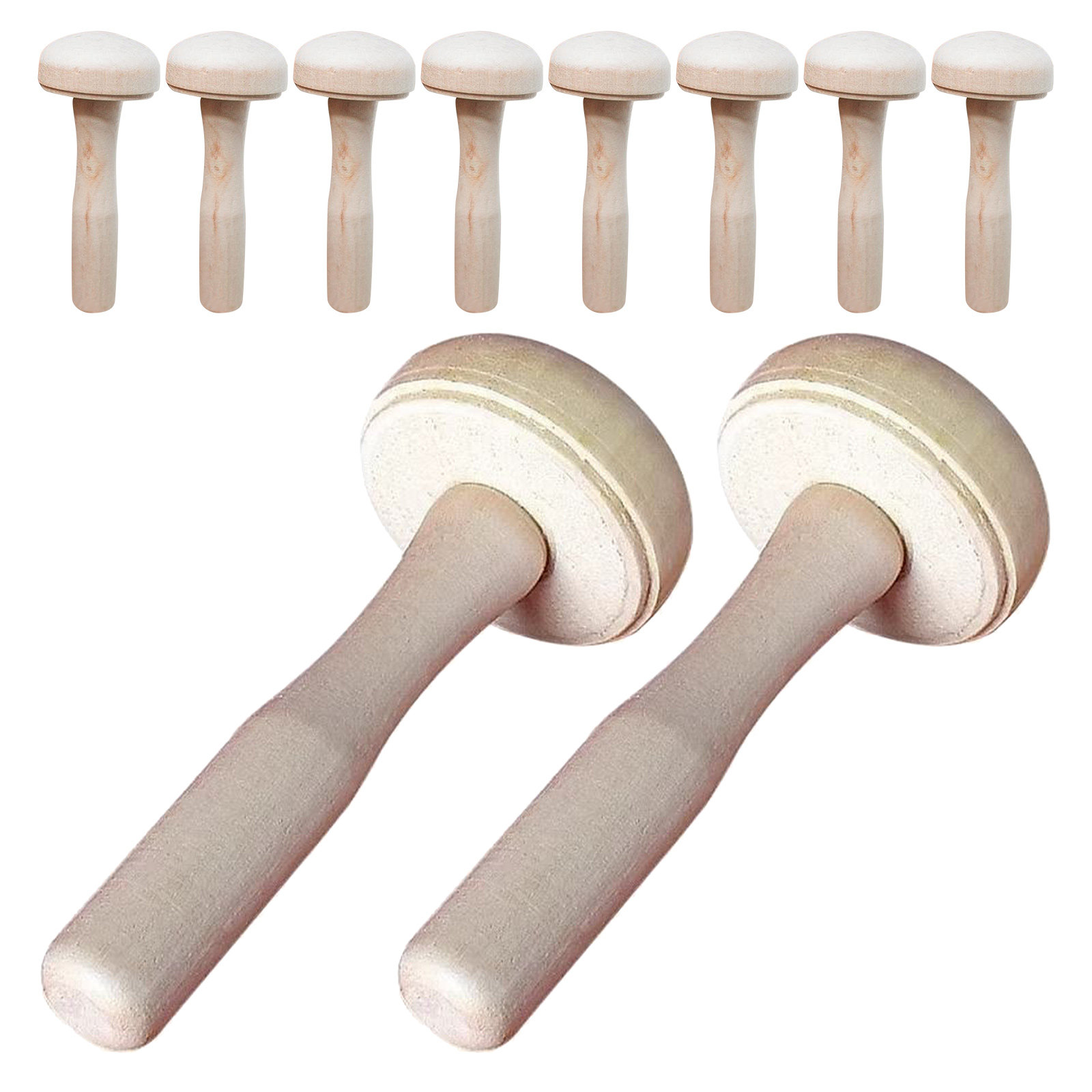 10Pcs Children Wooden Mushroom - Tools Workshop For Kids ulasan dan harga
