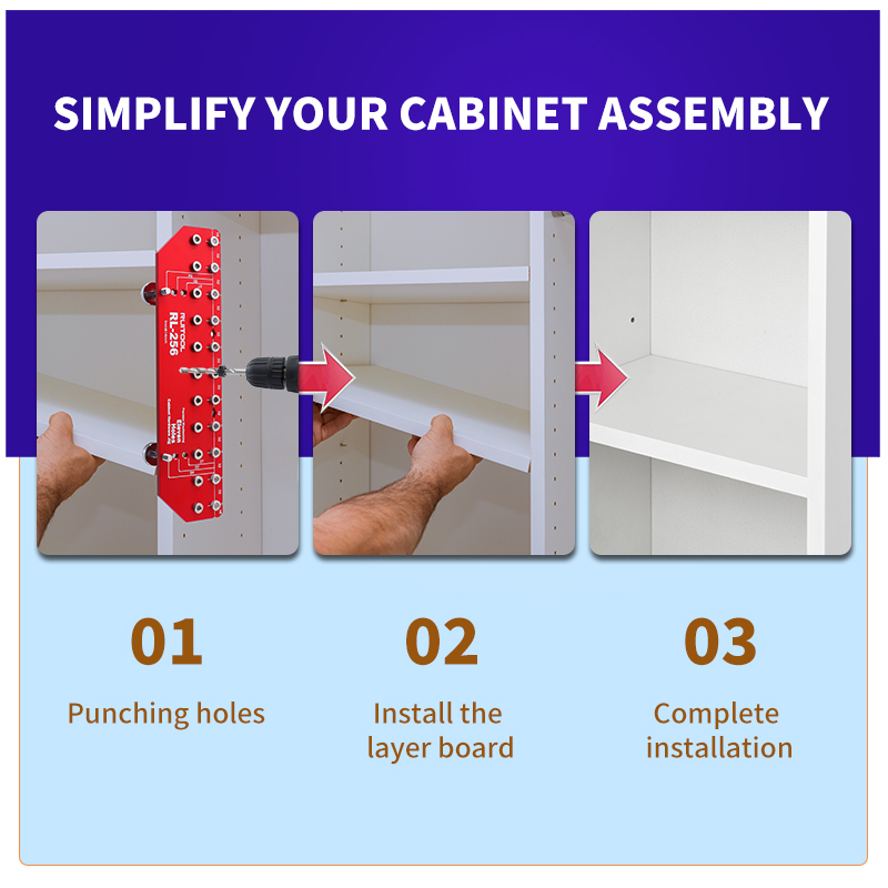 Shelf Pin Jig Set Aluminium Al - Workshop Tools Shelf ulasan dan harga