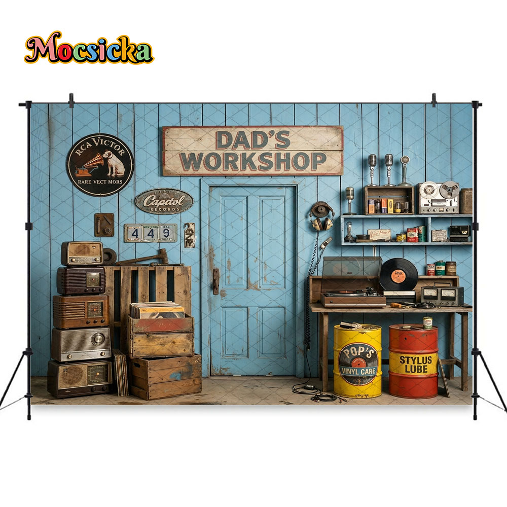 Mocsicka Dad's Workshop Photog - Workshop Tools Background ulasan dan harga
