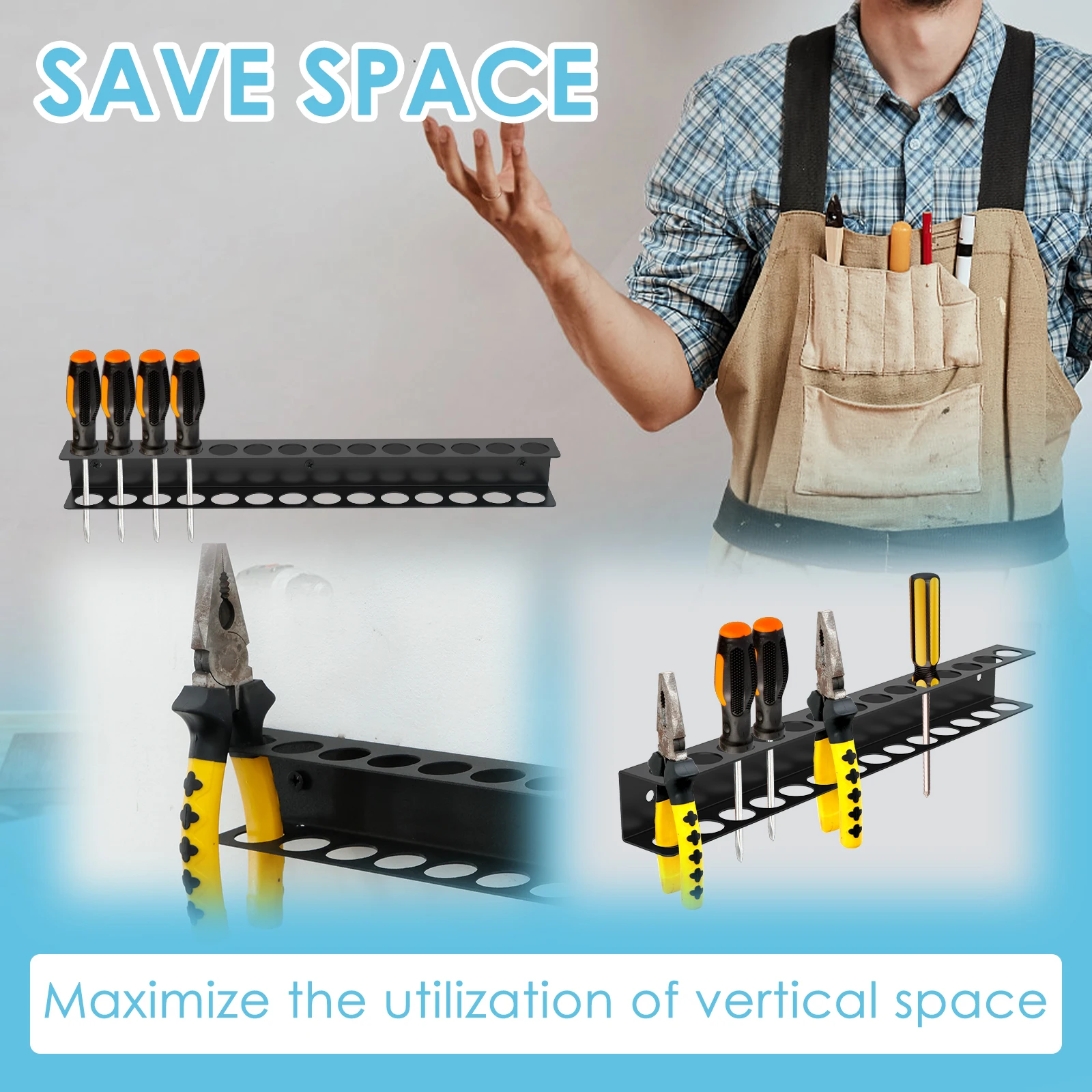 Steel Wall Mount Screwdriver W - Workshop Tools Hanger ulasan dan harga