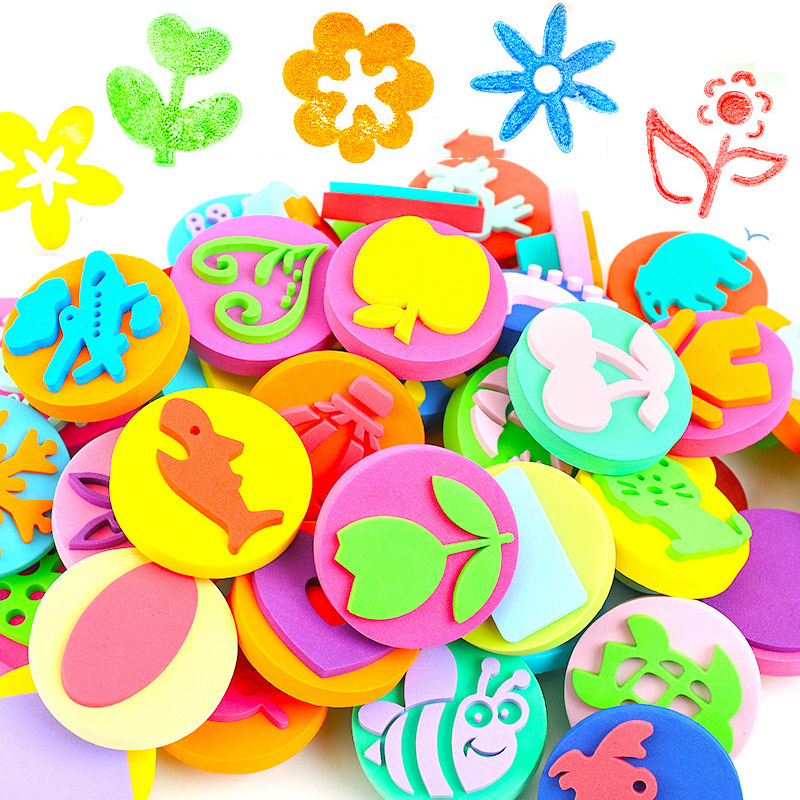 6Pcs/bag Foam Stamps for Paint - Tools Workshop For Kids ulasan dan harga