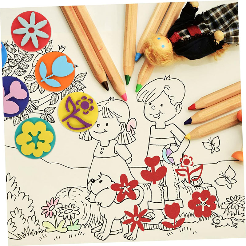 6Pcs/bag Foam Stamps for Paint - Tools Workshop For Kids ulasan dan harga