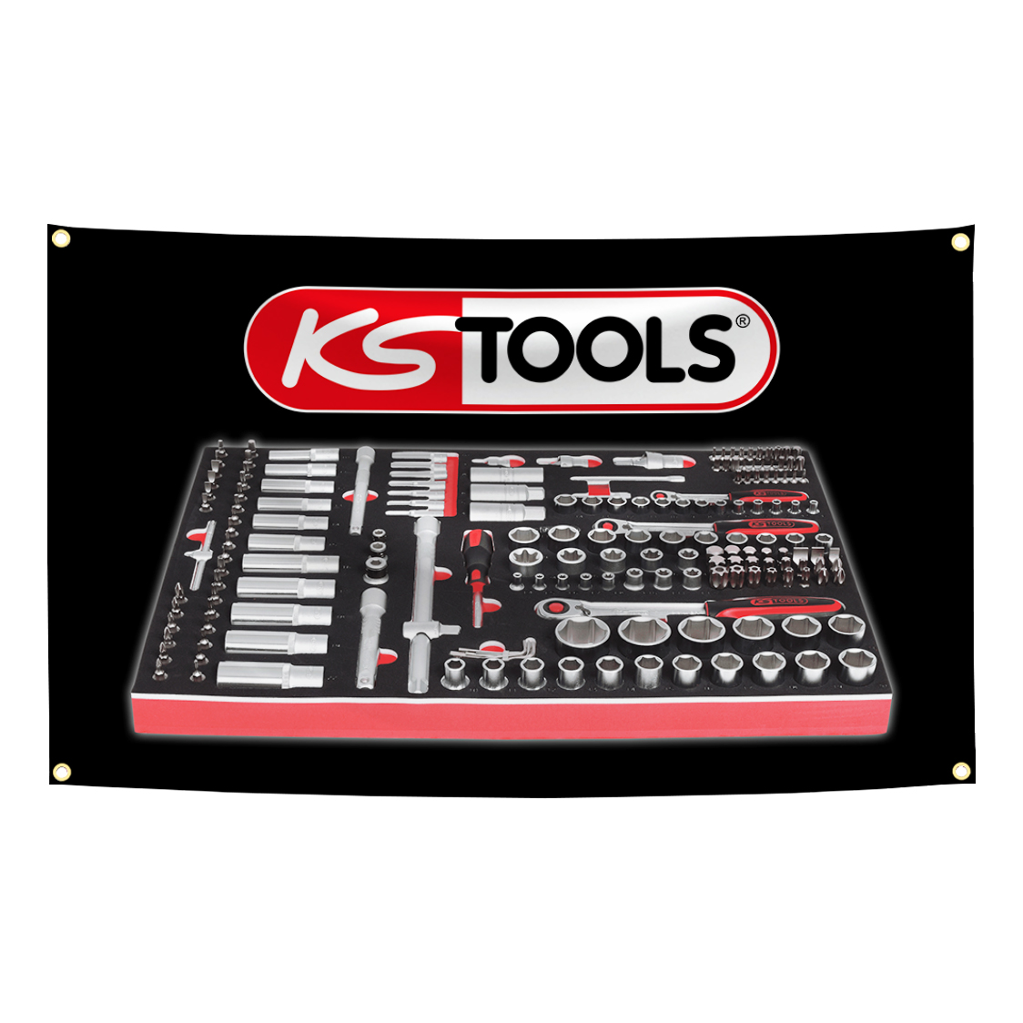 KS TOOLS Brand Flag Tapestry   - Workshop Tools Brand ulasan dan harga