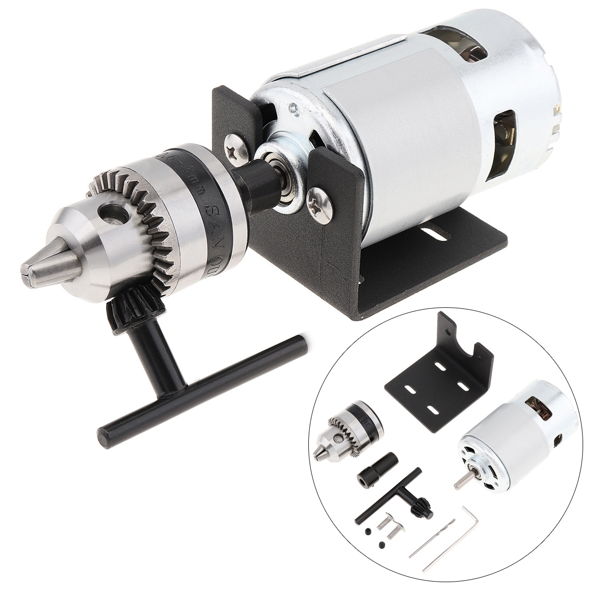 12-24V Hand Drill 555/775 DIY  - Drill Press Bench ulasan dan harga