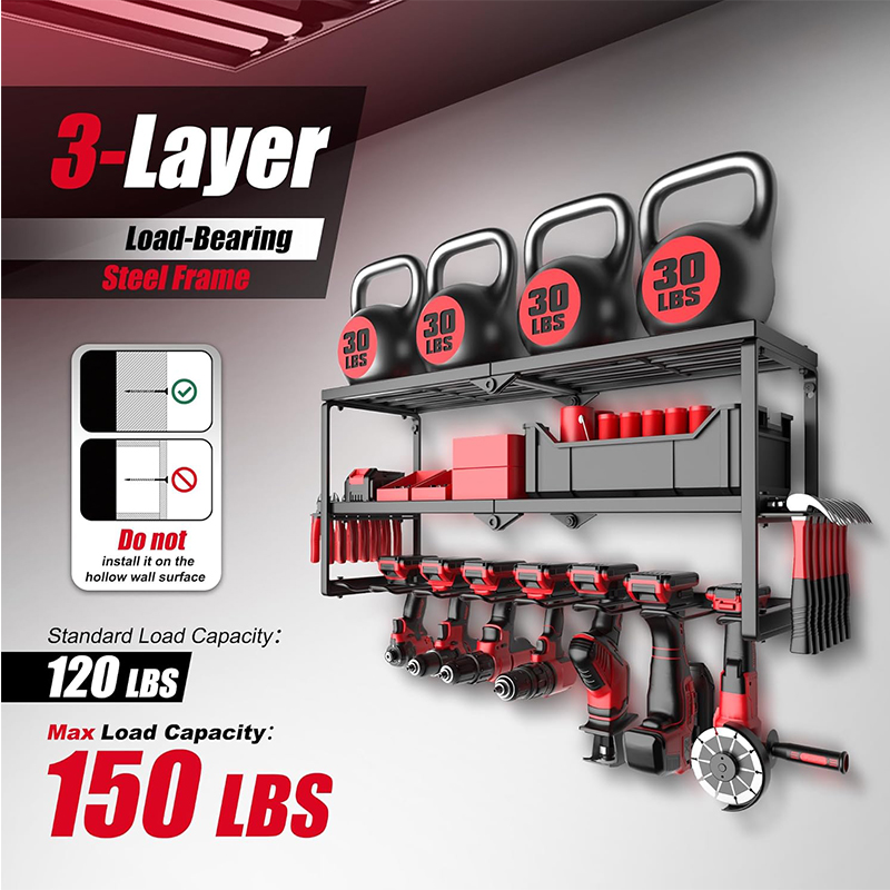 Multifunctional Wall Tool Stor - Workshop Tools Shelf ulasan dan harga